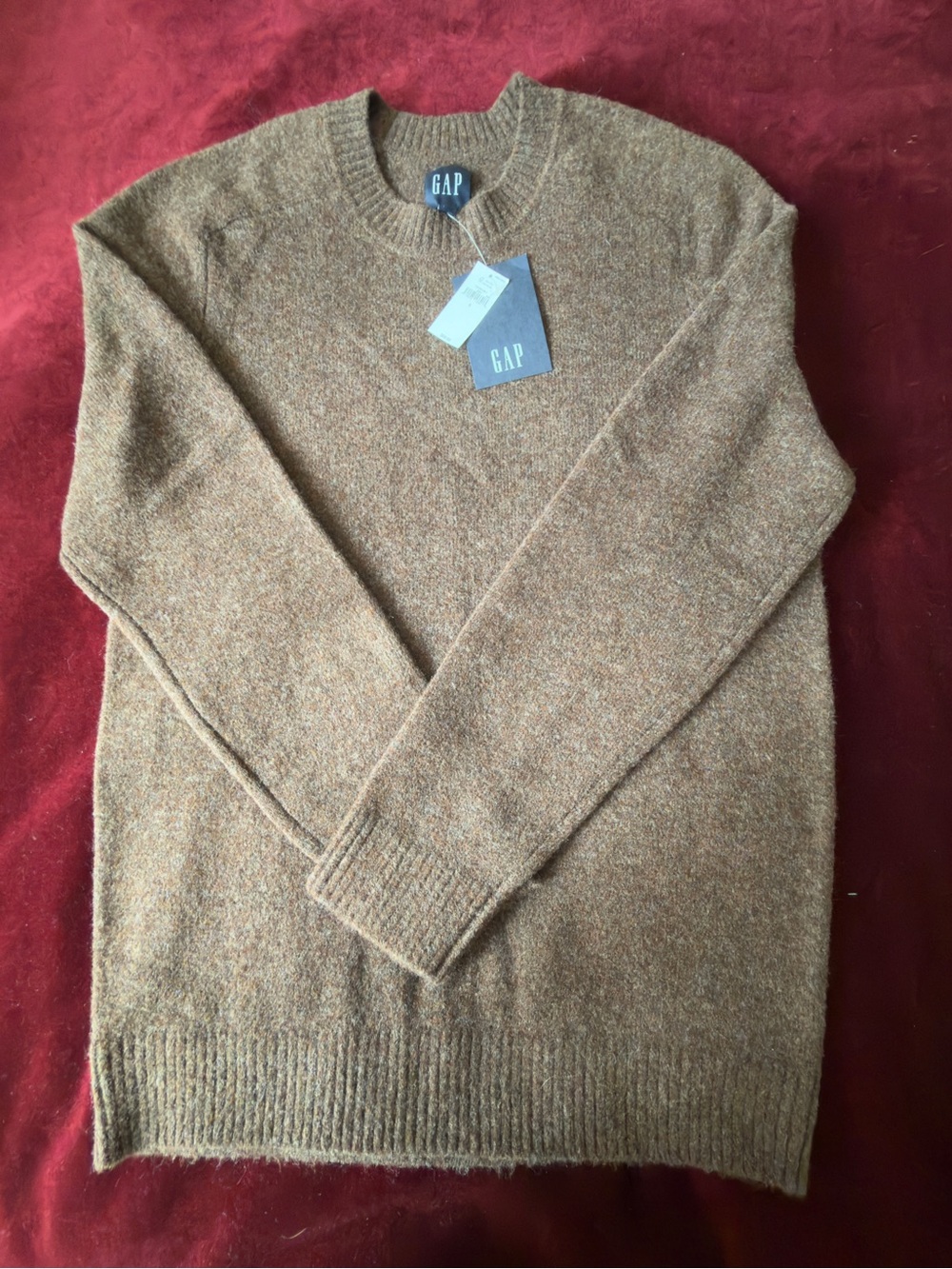 GAP Men's Brown Heather Crewneck Sweater Sz S